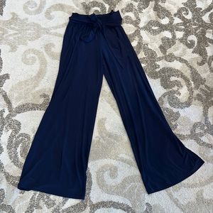 Charlotte Russe navy tie flowly pants in size XS